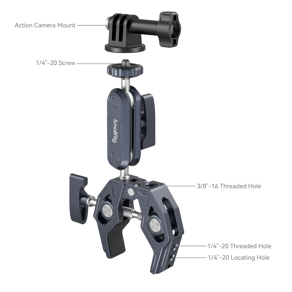 Smallrig Crab-Shaped clamp gömbfej karral 3757B-1