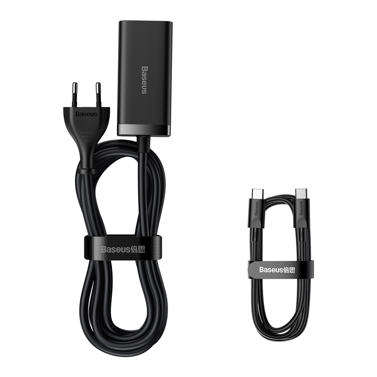 Baseus GaN3 Pro univerzális gyorstöltő 2 x USB Type C / 2x USB 100W PD3.0, QC4.0 + AFC fekete (CCGP000101)-6