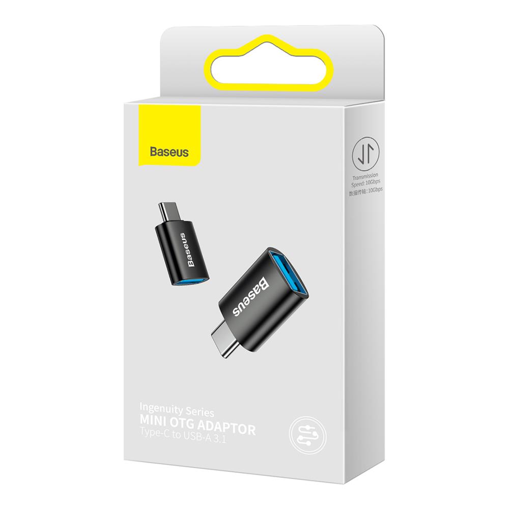Baseus Ingenuity USB-C – USB-A OTG adapter (fekete)-5