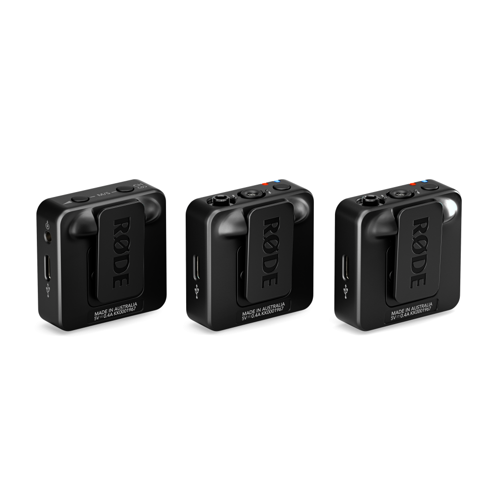 RODE Wireless GO GEN3 kompakt két csatornás digitális vezeték nélküli mikrofon rendszer adóba épített mikrofonnal, fekete-4