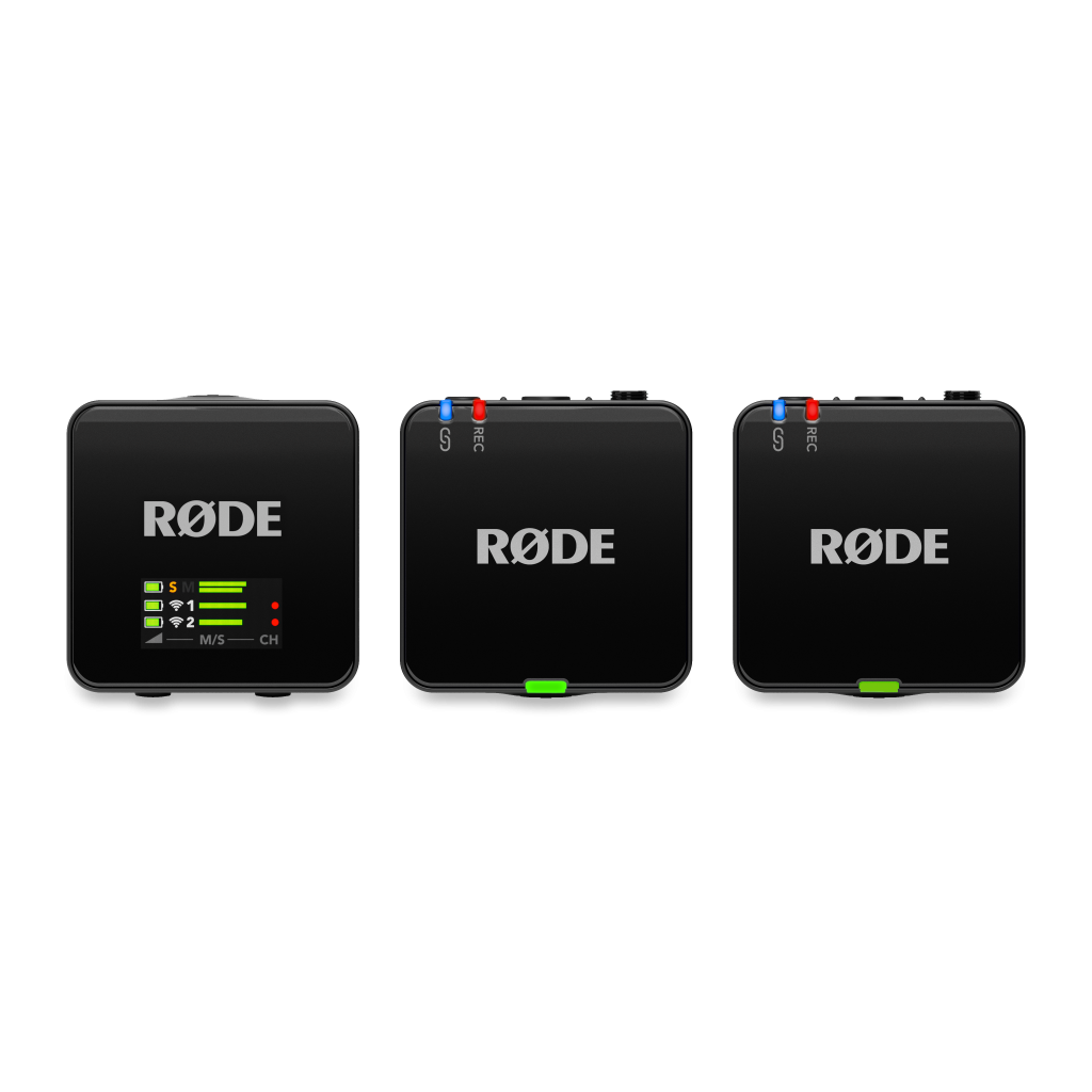 RODE Wireless GO GEN3 kompakt két csatornás digitális vezeték nélküli mikrofon rendszer adóba épített mikrofonnal, fekete-5