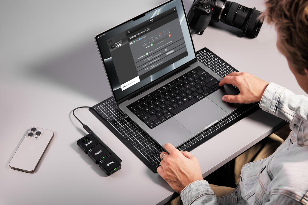 RODE Wireless GO GEN3 kompakt két csatornás digitális vezeték nélküli mikrofon rendszer adóba épített mikrofonnal, fekete-10