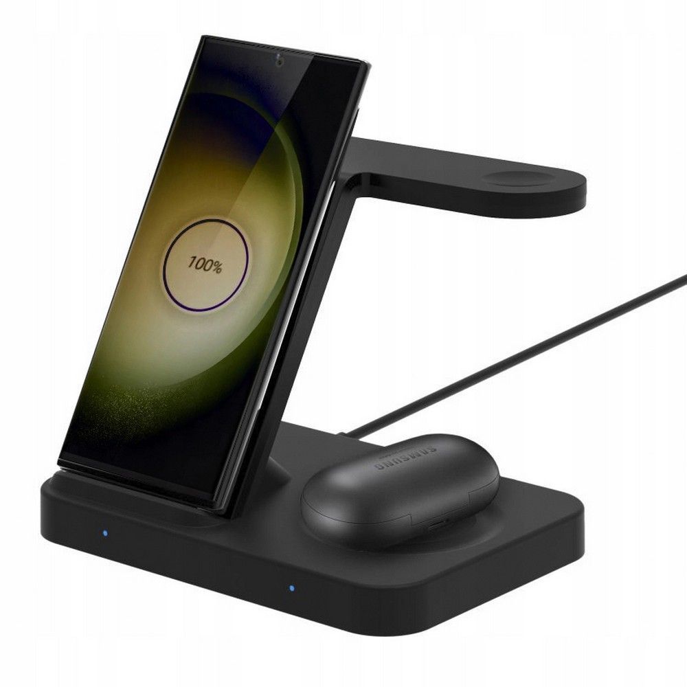 Tech-protect Qi15w-a37 3in1 Vezeték nélküli töltő Android és Apple készülékekhez fekete-3