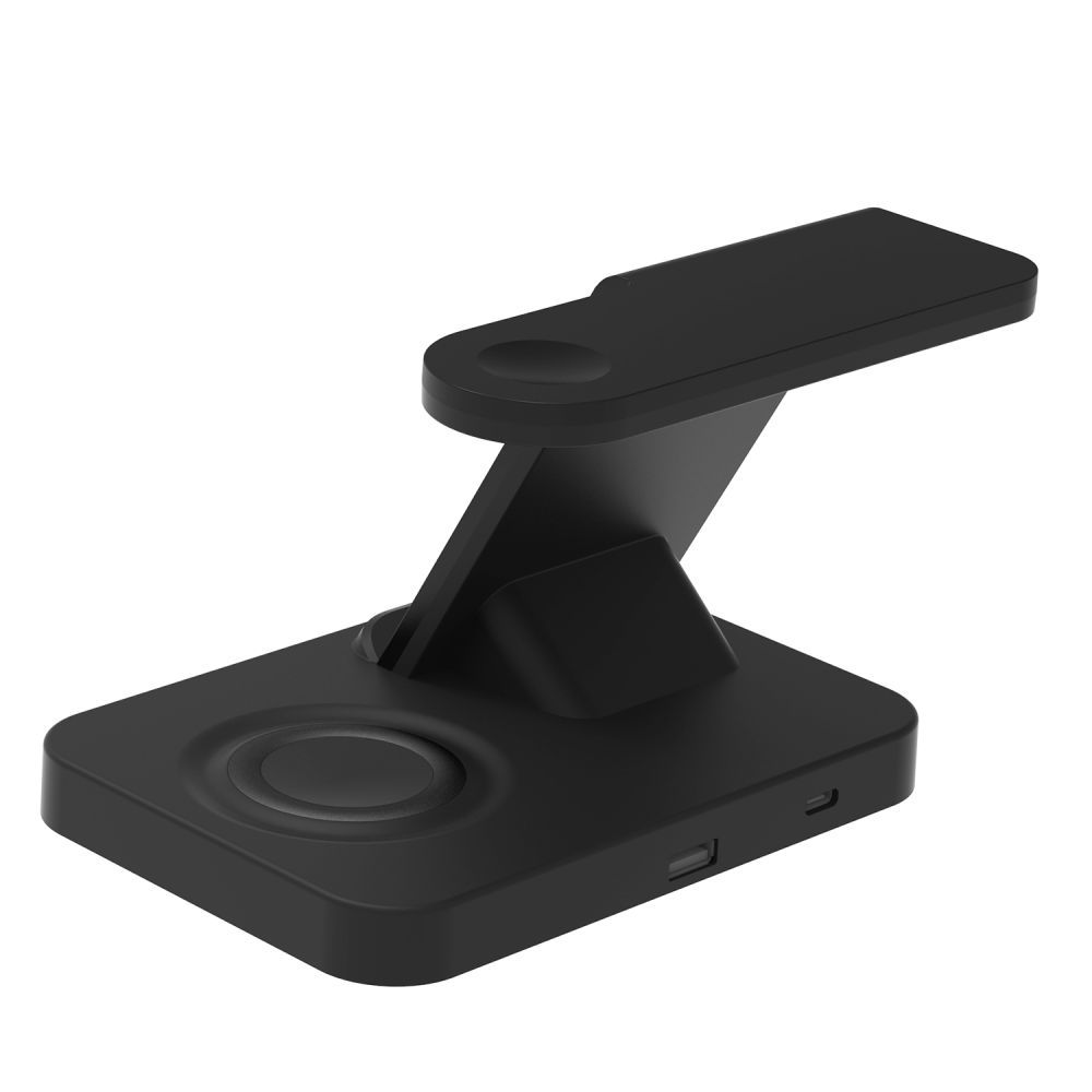 Tech-protect Qi15w-a37 3in1 Vezeték nélküli töltő Android és Apple készülékekhez fekete-6
