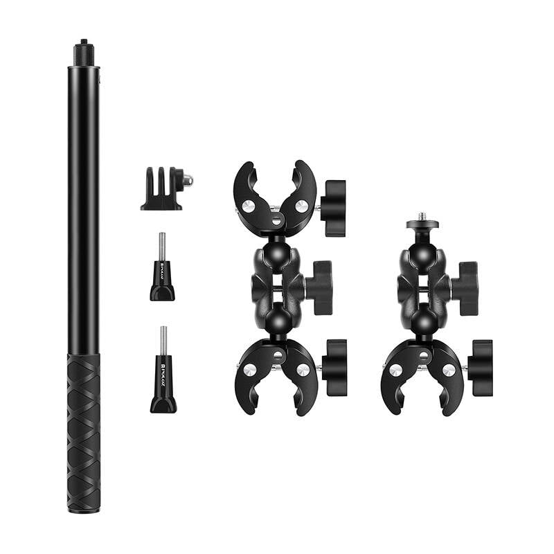 PULUZ motorkerékpárhoz/kerékpárhoz rögzítő egyetlen bilinccsel és 150 cm-es szelfibottal-1