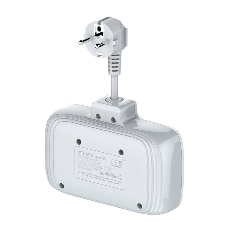 Hálózati elosztó 2 AC aljzattal, 3x USB, USB-C, LDNIO SE2435, 2500W (fehér)-7