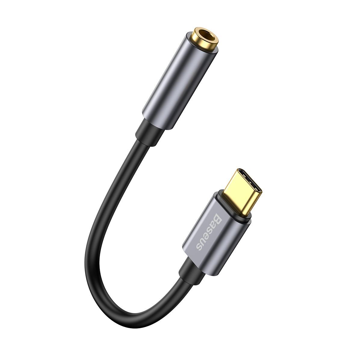 Baseus L54 USB Type-C - 3.5mm jack audio adapter kábel szürke (CATL54-0G) DAC-1