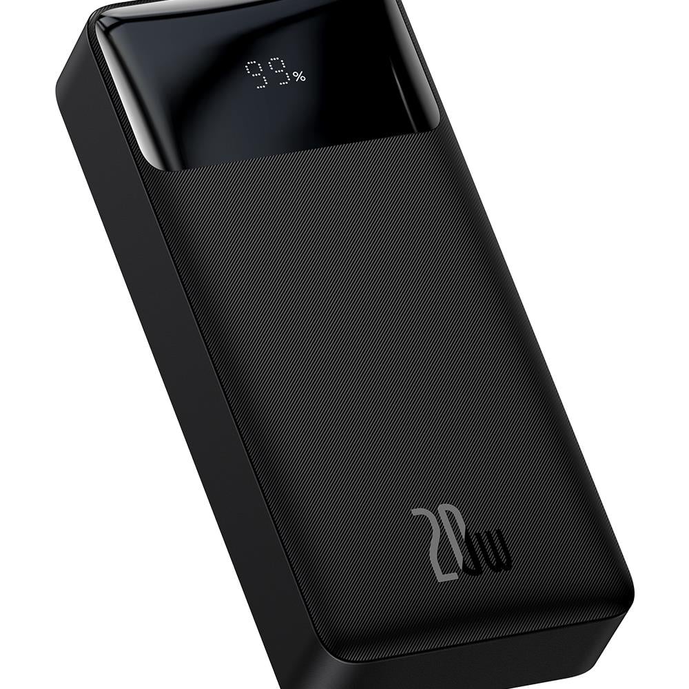 Baseus Bipow Gyorstöltő Power Bank 20000mAh 20W fekete + USB-A - Micro USB 0,25m kábel fekete (PPBD050501)-1