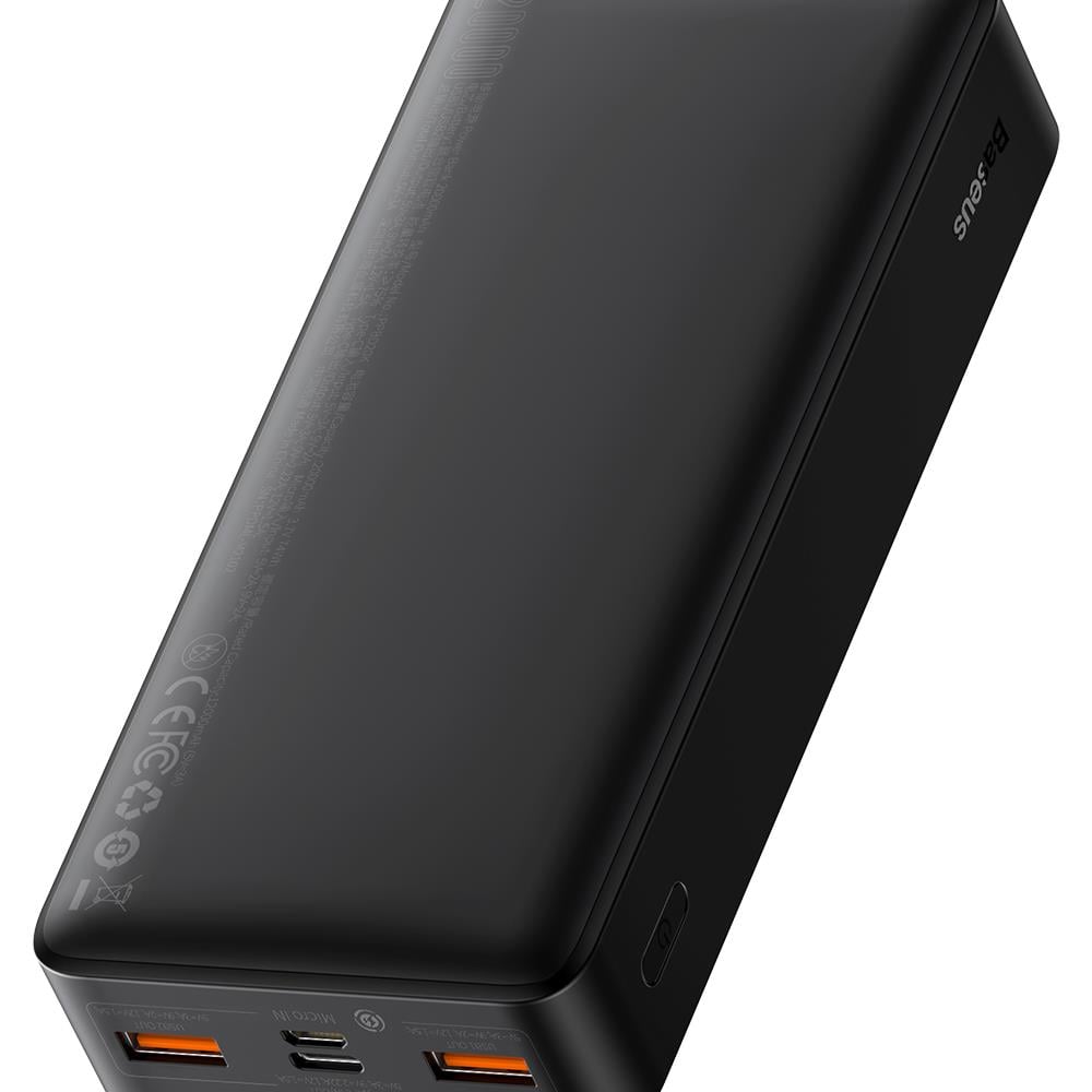 Baseus Bipow Gyorstöltő Power Bank 20000mAh 20W fekete + USB-A - Micro USB 0,25m kábel fekete (PPBD050501)-2