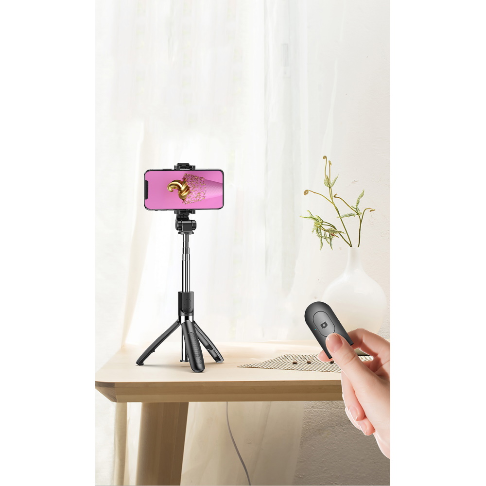 XO SS08 szelfibot Bluetooth állvány fekete 68cm ​-2
