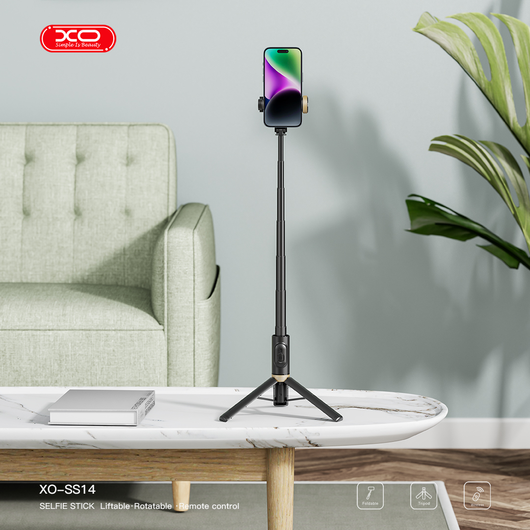 XO szelfi bot Bluetooth mobiltelefon állvány SS14 fekete 72cm ​-3