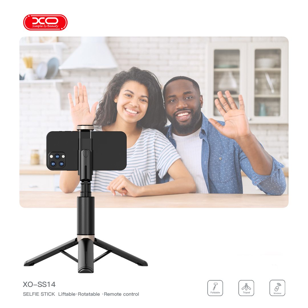 XO szelfi bot Bluetooth mobiltelefon állvány SS14 fekete 72cm ​-1