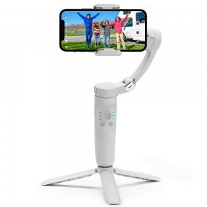  Techsuit - Telefonos gimbal (M1) - Stabilizátor állvány, inception mód, arckövetés, fókusz, távirányító, összecsukható - Szürke