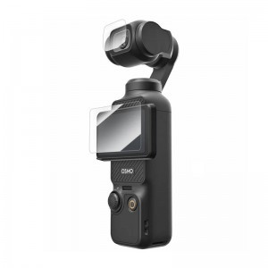 Hőkezelt üvegfólia TELESIN DJI Osmo Pocket 3-hoz (lencse fólia x2 + LCD képernyő fólia x2) üvegfólia