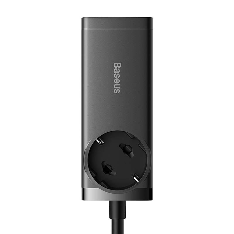 Baseus GaN3 Pro Töltő / elosztó, 2xUSB + 2xUSB-C + AC, 100W (fekete)-8