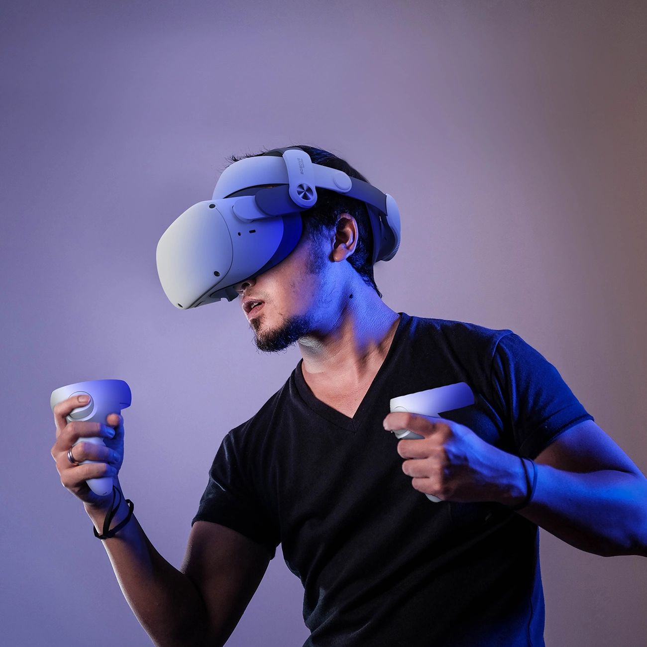 BoboVR M2+ tehermentesítő pánt Meta Quest 2 VR szemüveghez - fehér és fekete-2