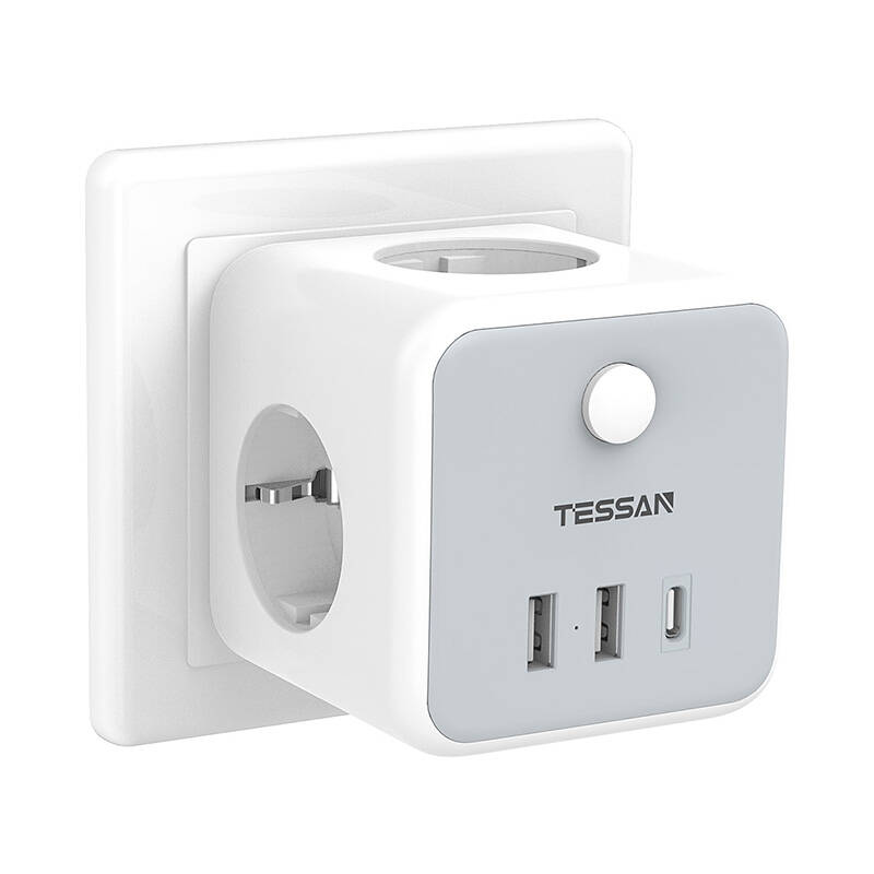 Tessan Fali Aljzat TS-301-DE-C elosztó USB porttal-1