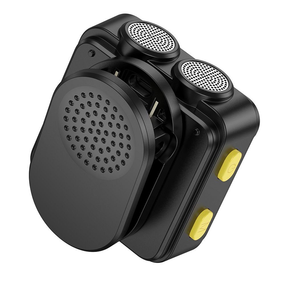 HOCO vezeték nélküli lavalier mikrofon Lightning / Type C (2 db a készletben) L17 fekete-7