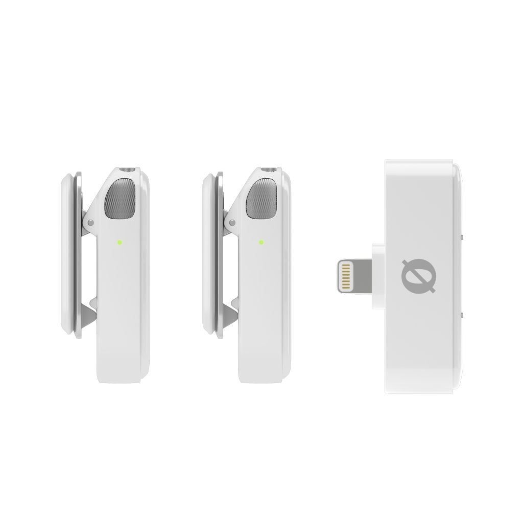 Rode Wireless Micro-L ultra kompakt két csatornás vezeték nélküli mikrorofonrendszer Lightning csatlakozós mobil eszközökhöz, fehér-5