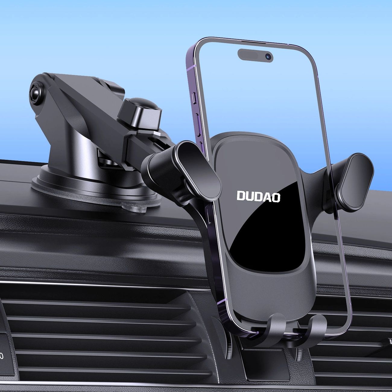 Dudao F5Pro műszerfalra és ablakra erősíthető autós telefontartó - fekete-1