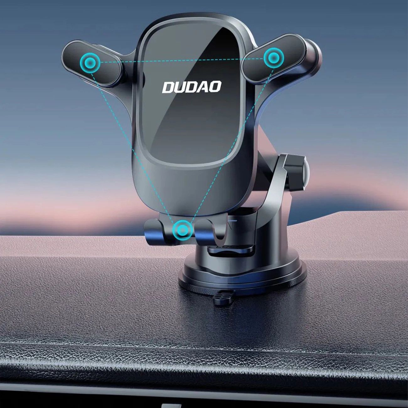 Dudao F5Pro műszerfalra és ablakra erősíthető autós telefontartó - fekete-3
