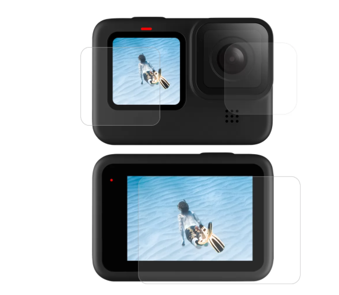Képernyővédő fólia és Telesin lencse GoPro Hero 9 / Hero 10 / Hero 11 / Hero 12 (GP-FLM-902) készülékhez üvegfólia-0