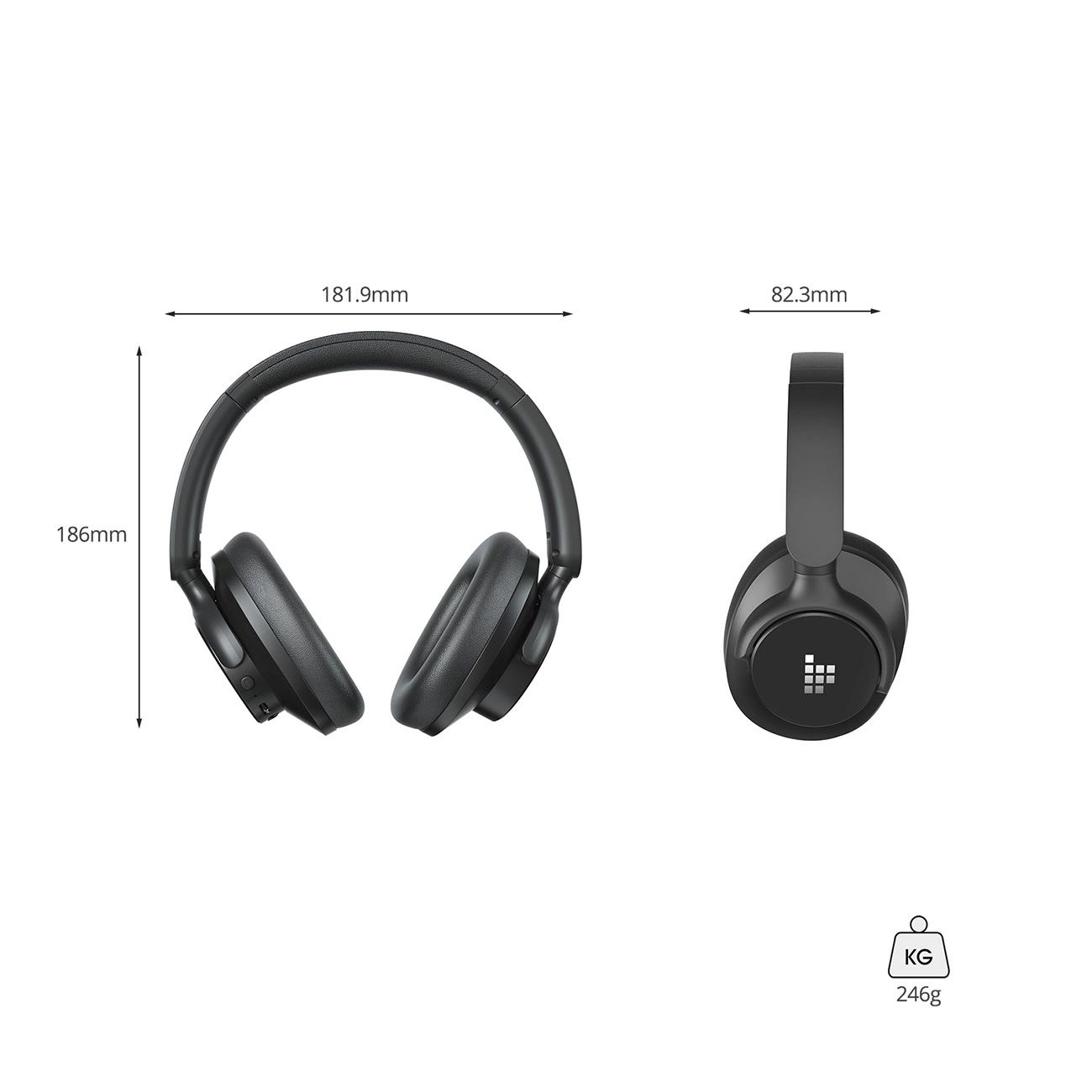 Tronsmart Soundfii Q20 ANC On-Ear Bluetooth 5.3 vezeték nélküli fejhallgató - Fekete-11