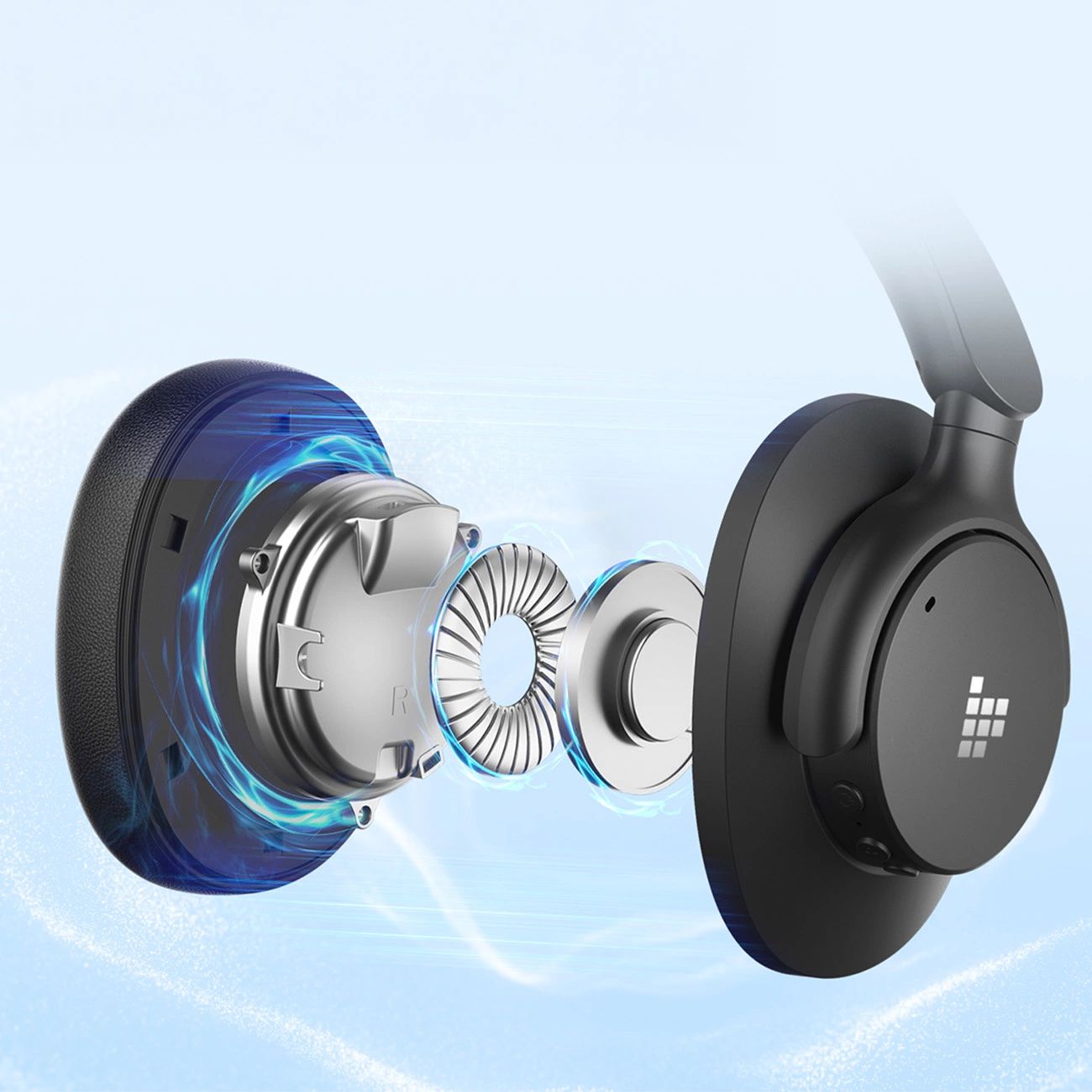 Tronsmart Soundfii Q20 ANC On-Ear Bluetooth 5.3 vezeték nélküli fejhallgató - Fekete-5