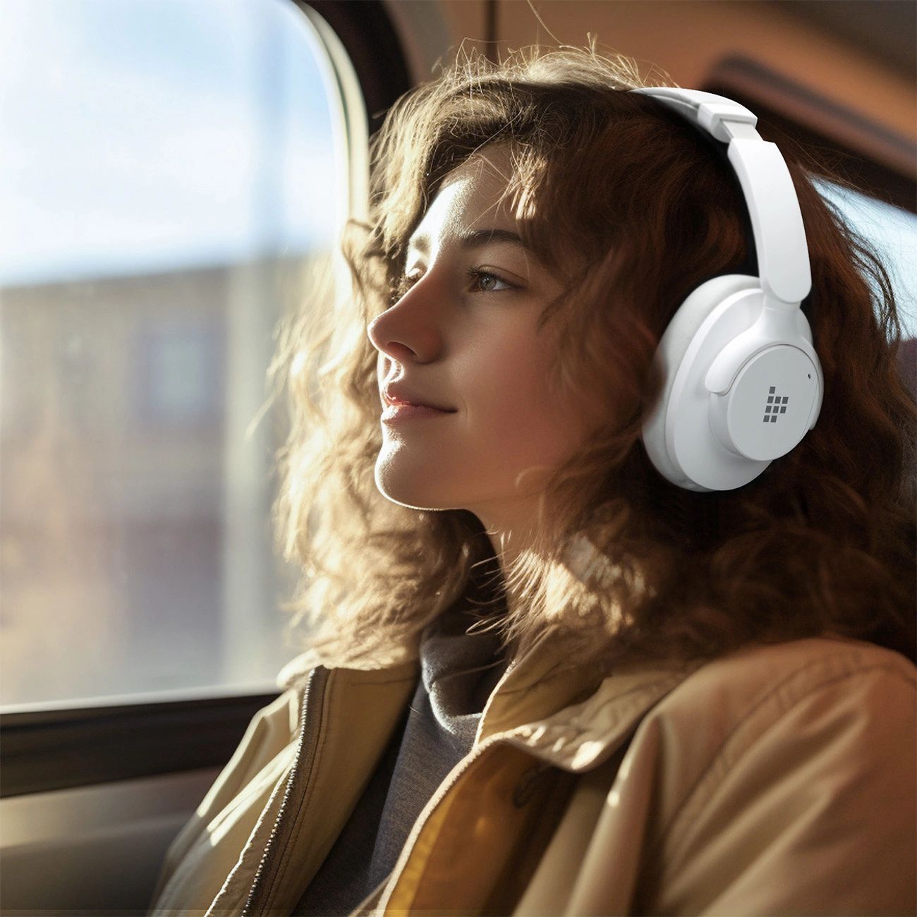 Tronsmart Soundfii Q20 ANC On-Ear Bluetooth 5.3 Vezeték nélküli Fejhallgatók - Fehér-9