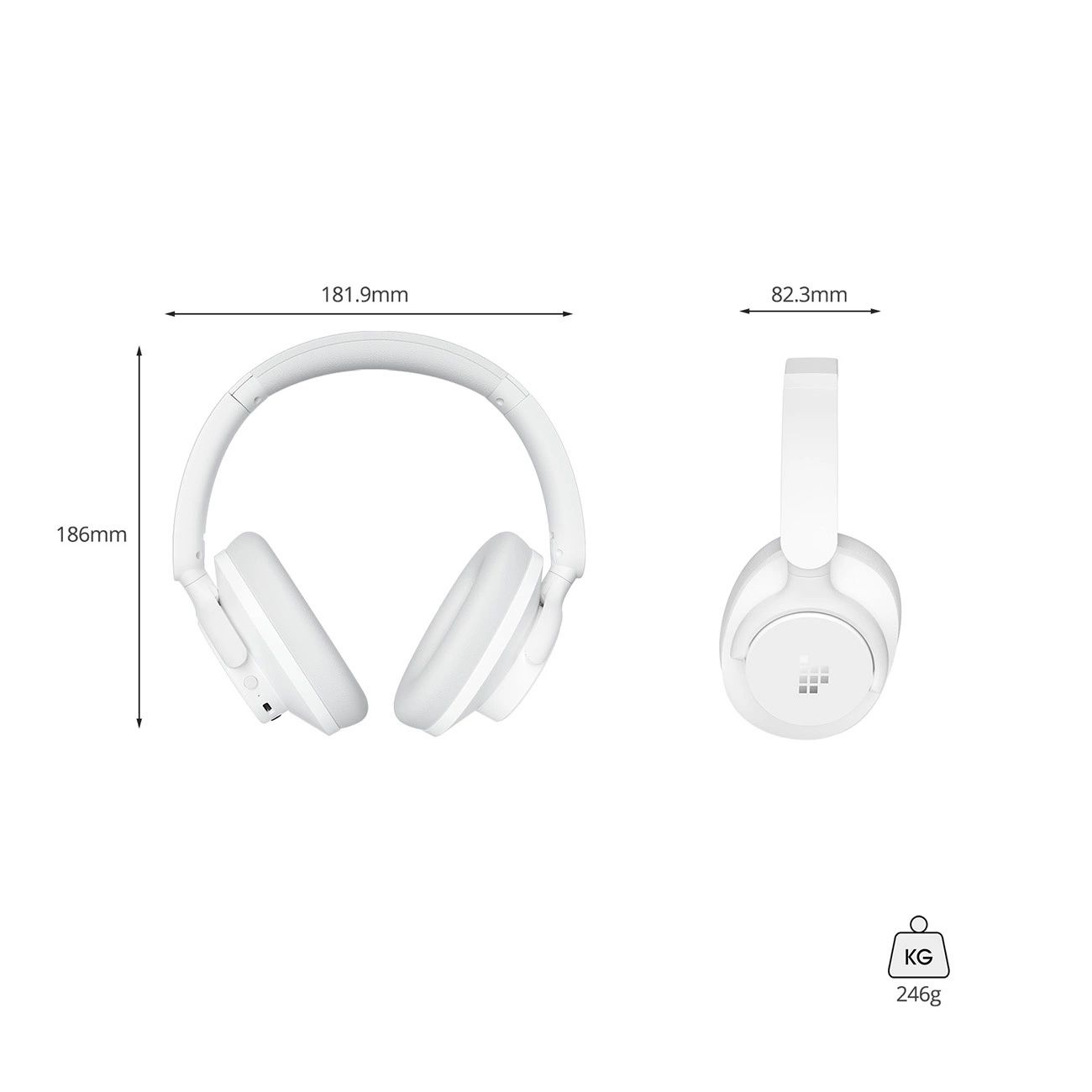 Tronsmart Soundfii Q20 ANC On-Ear Bluetooth 5.3 Vezeték nélküli Fejhallgatók - Fehér-18