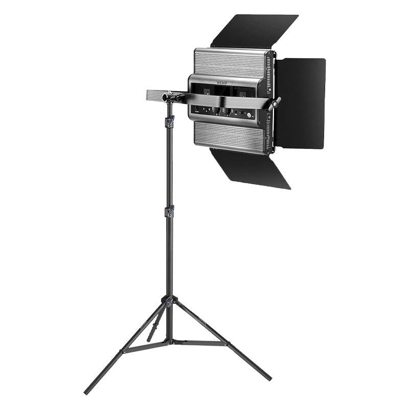 Neewer RGB1200 LED videólámpa 60W 2500-8500K + állványok + barndoors szett-1