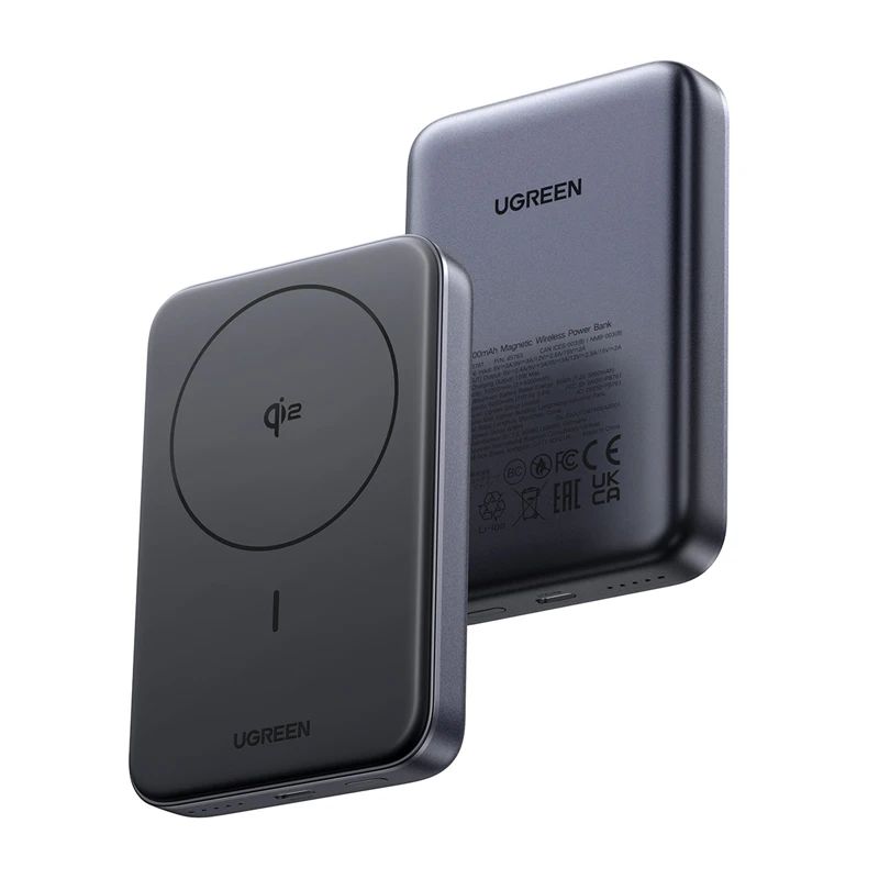 Magnetic Power Bank Ugreen 10000 mAh magsafe fekete-szürke-1