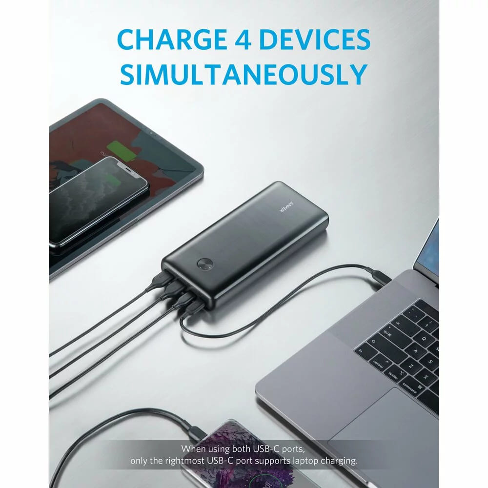  Anker - Power Bank PowerCore III Elite (A1291H11) - 2x Type-C, 2x USB, 25600mAh, 87W - Fekete-4