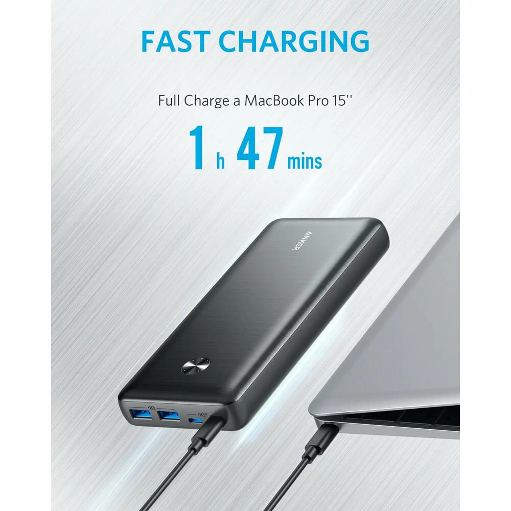  Anker - Power Bank PowerCore III Elite (A1291H11) - 2x Type-C, 2x USB, 25600mAh, 87W - Fekete-5