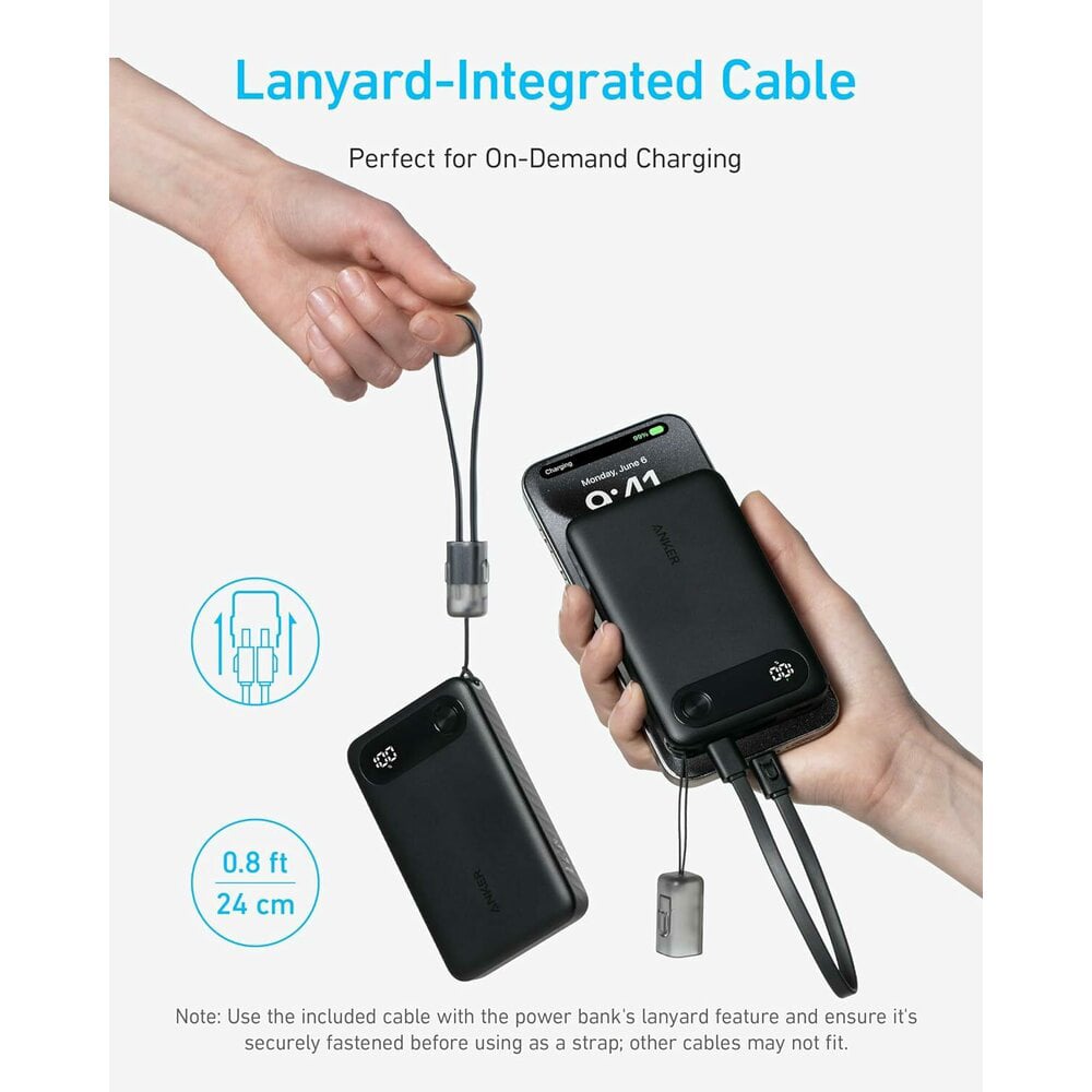  Anker - Power Bank PowerCore (A1257G11) - 2x Type-C, 1x USB, 10000mAh, 22.5W - Fekete-3