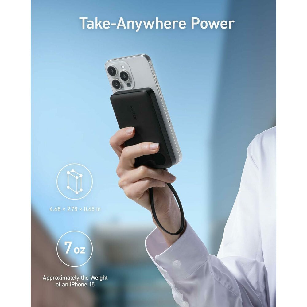  Anker - Power Bank PowerCore (A1257G11) - 2x Type-C, 1x USB, 10000mAh, 22.5W - Fekete-4