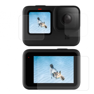 Képernyővédő fólia és Telesin lencse GoPro Hero 9 / Hero 10 / Hero 11 / Hero 12 (GP-FLM-902) készülékhez üvegfólia