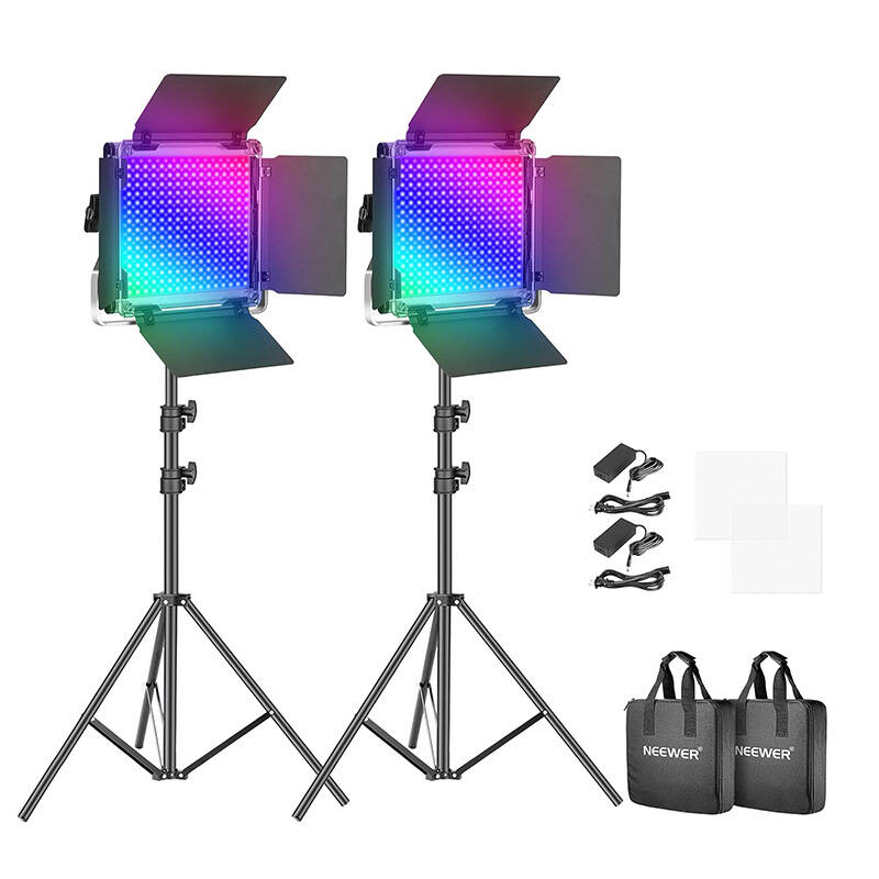 Neewer 660 PRO RGB LED videólámpa szett 50W 3200-5600K-0