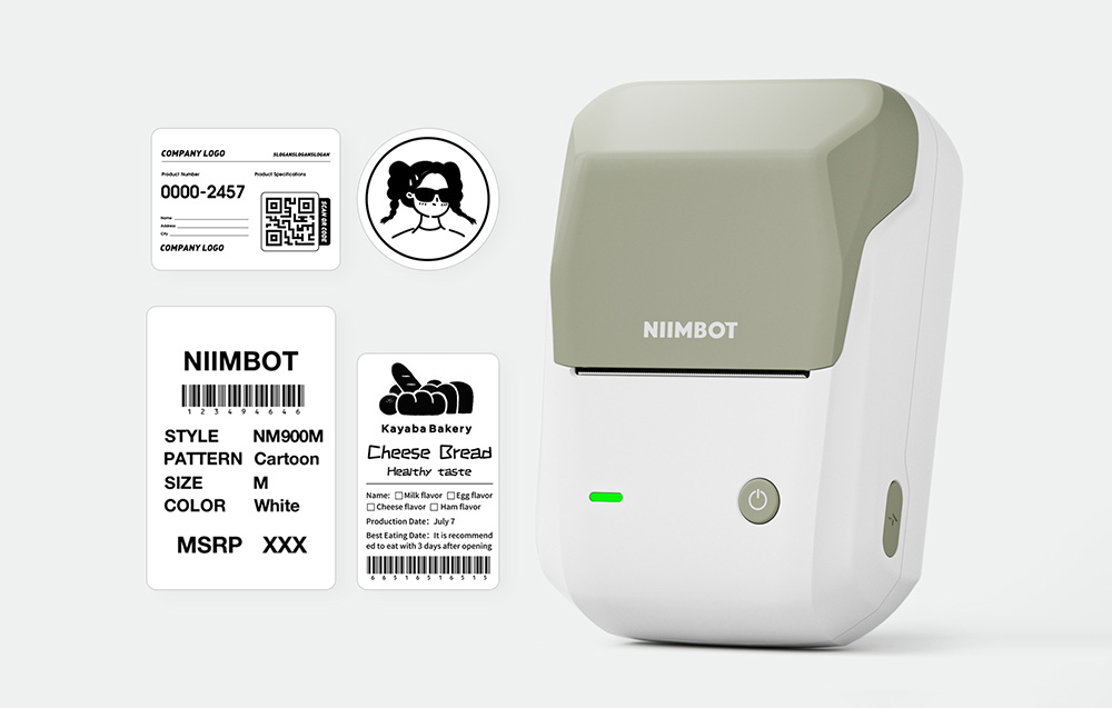 Niimbot B1 vezeték nélküli címkenyomtató (zöld)-3