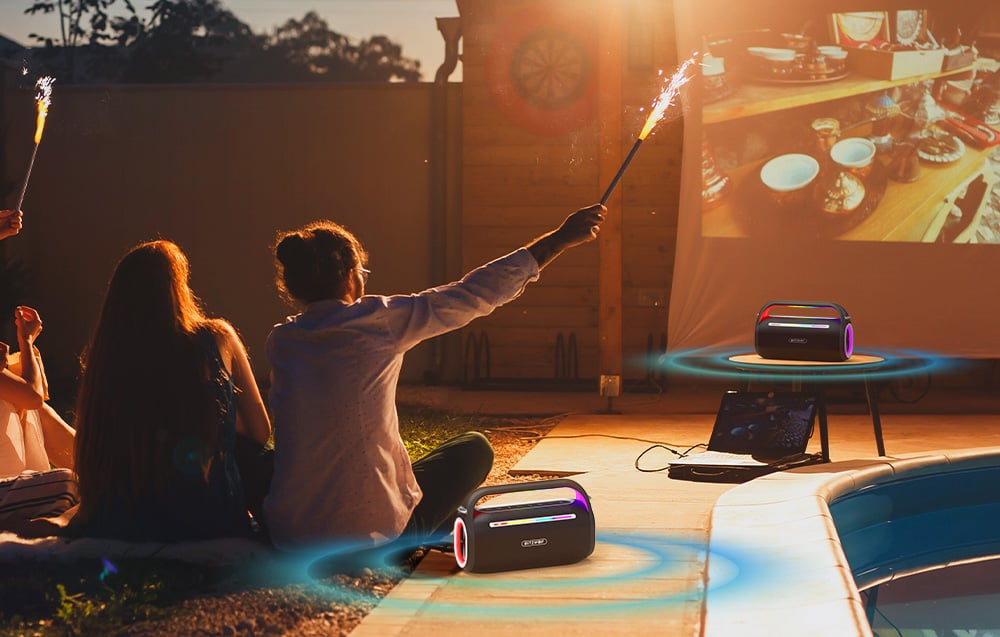  Hordozható Bluetooth Hangszóró Karaoke Blitzwolf BW-WA7 120W-8
