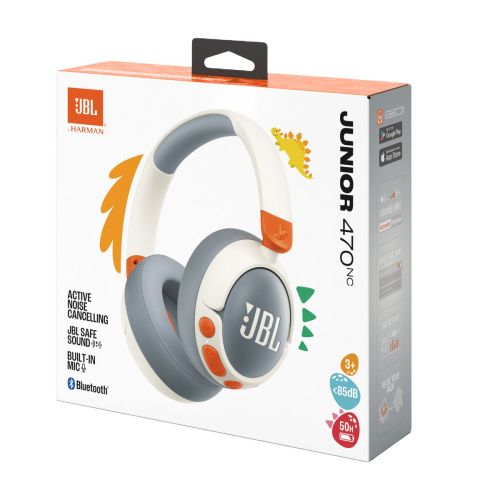 JBL JR470NC Bluetooth Vezeték nélküli On-Ear Fejhallgatók Gyerekeknek Fehér EU-1