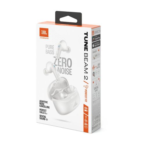 JBL Tune Beam 2 TWS Bluetooth fülhallgató Fehér EU-1