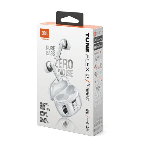 JBL Tune Flex 2 Ghost Edition TWS Bluetooth fülhallgató Szellemfehér EU-1