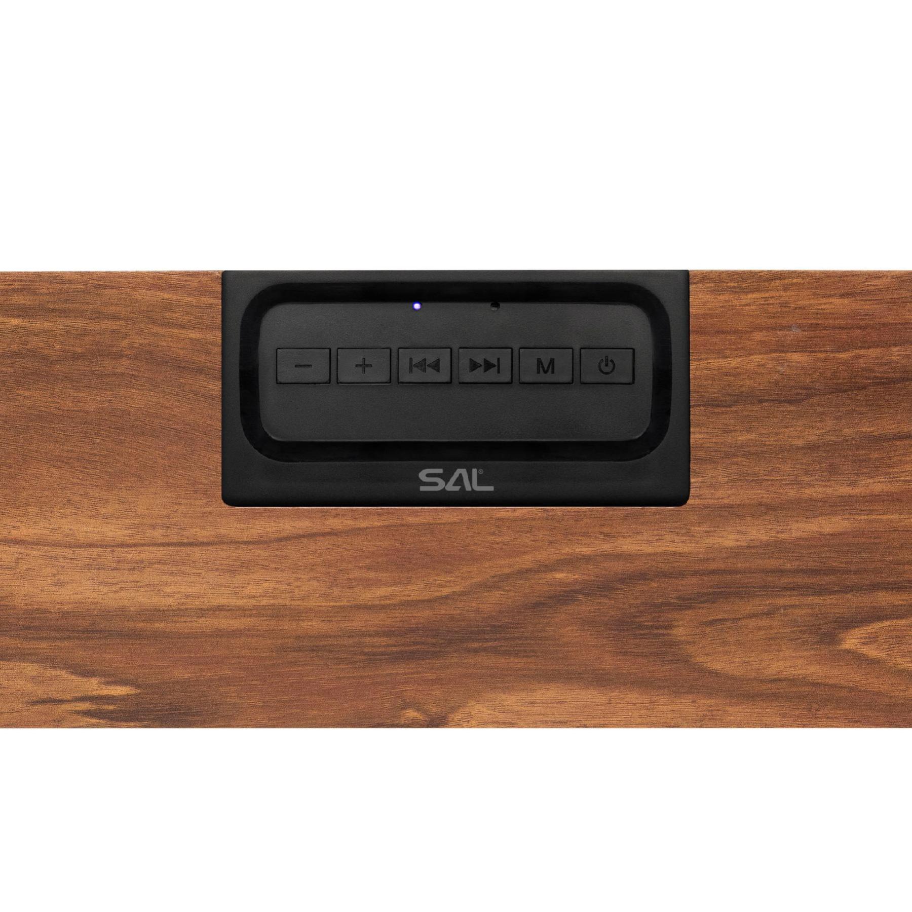 SAL RRT7 sztereó retro hangszóró, vezeték nélküli, 2x5W, FM rádió, Bluetooth, beépített akkumulátor-2
