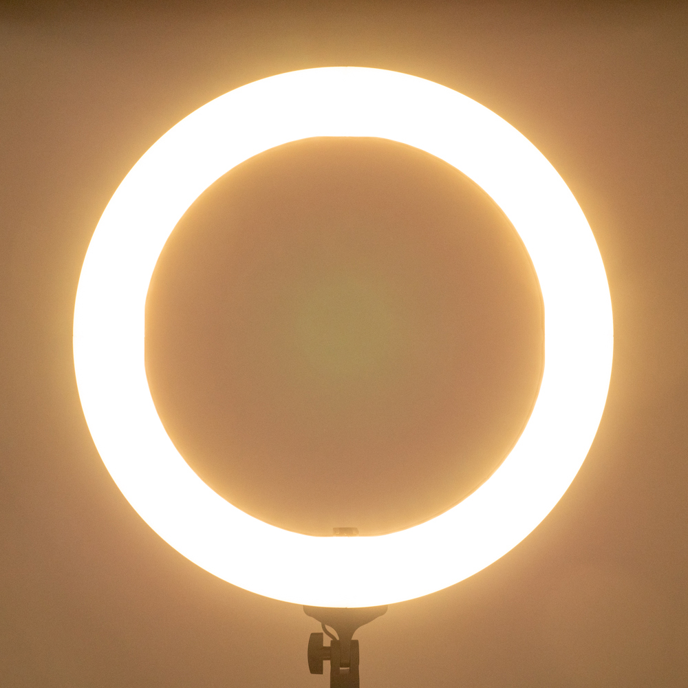 45cm G-180 fekete LED körfény, körlámpa, ringlight állvánnyal -1