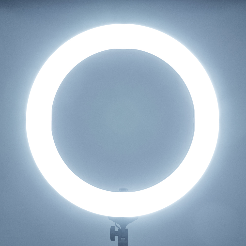 45cm G-180 fekete LED körfény, körlámpa, ringlight állvánnyal -2