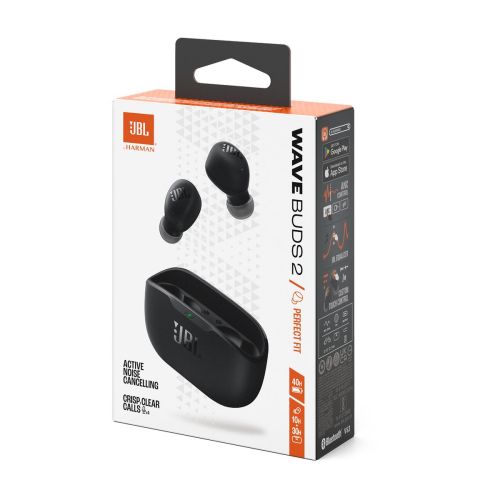 JBL Wave Buds 2 TWS Bluetooth Vezeték Nélküli In-Ear Fülhallgató Fekete EU-1