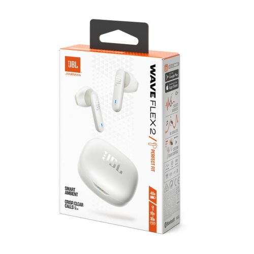 JBL Wave Flex 2 TWS Bluetooth Vezeték nélküli Fülhallgató Fehér EU-1