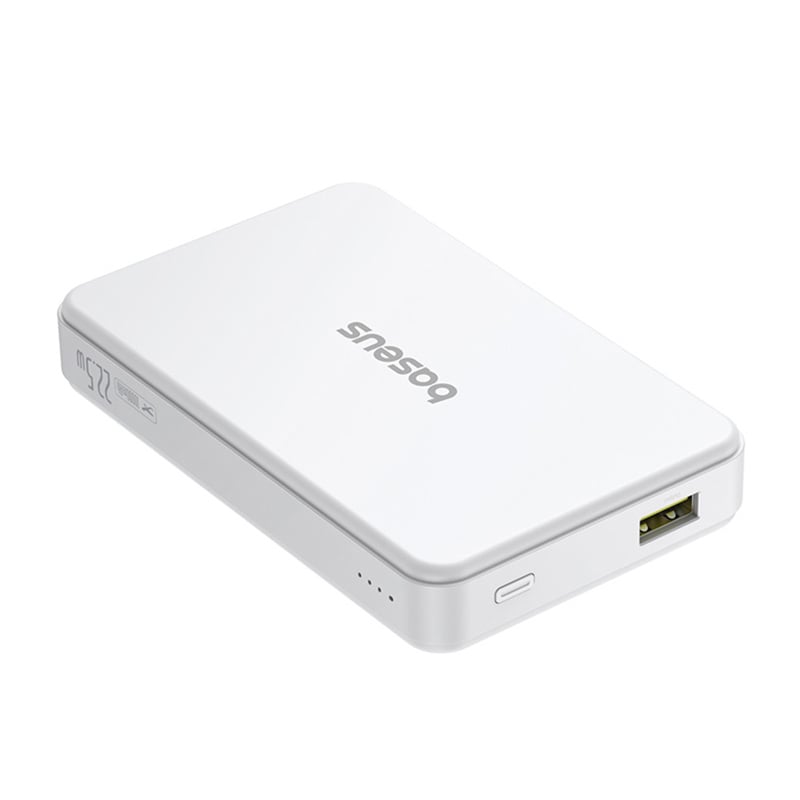 Baseus Airpow2 Qi2 mágneses powerbank 10000mAh 22.5W (fehér) magsafe-1