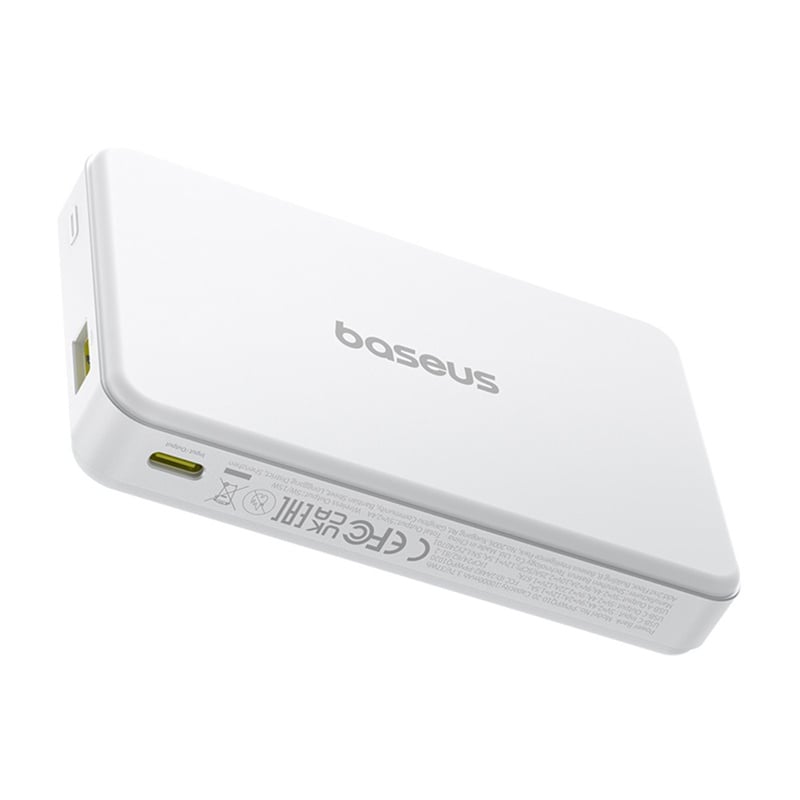 Baseus Airpow2 Qi2 mágneses powerbank 10000mAh 22.5W (fehér) magsafe-3